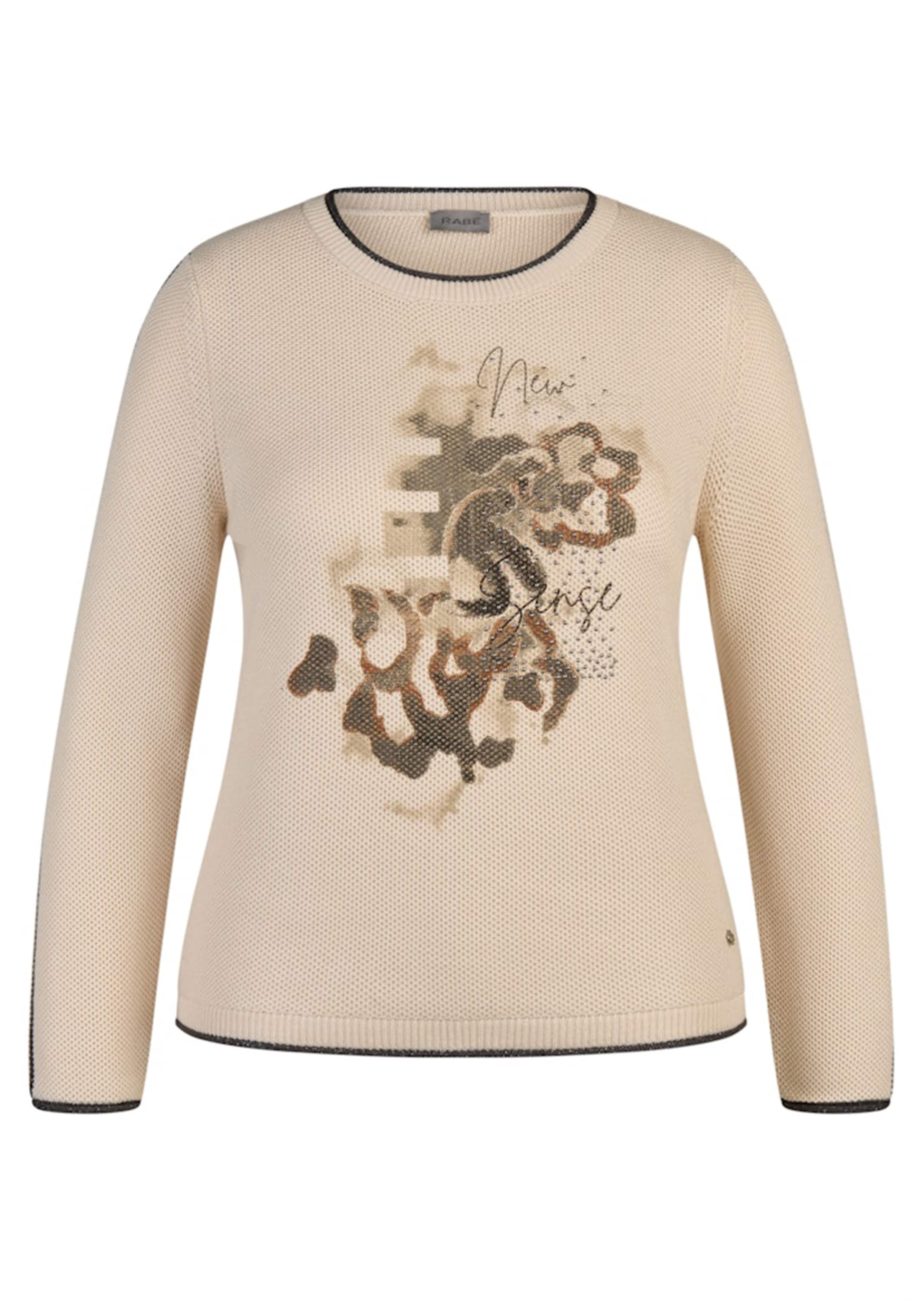 Strickpullover mit Blumenmuster