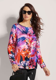 Silk blouse with floral print thumbnail 4