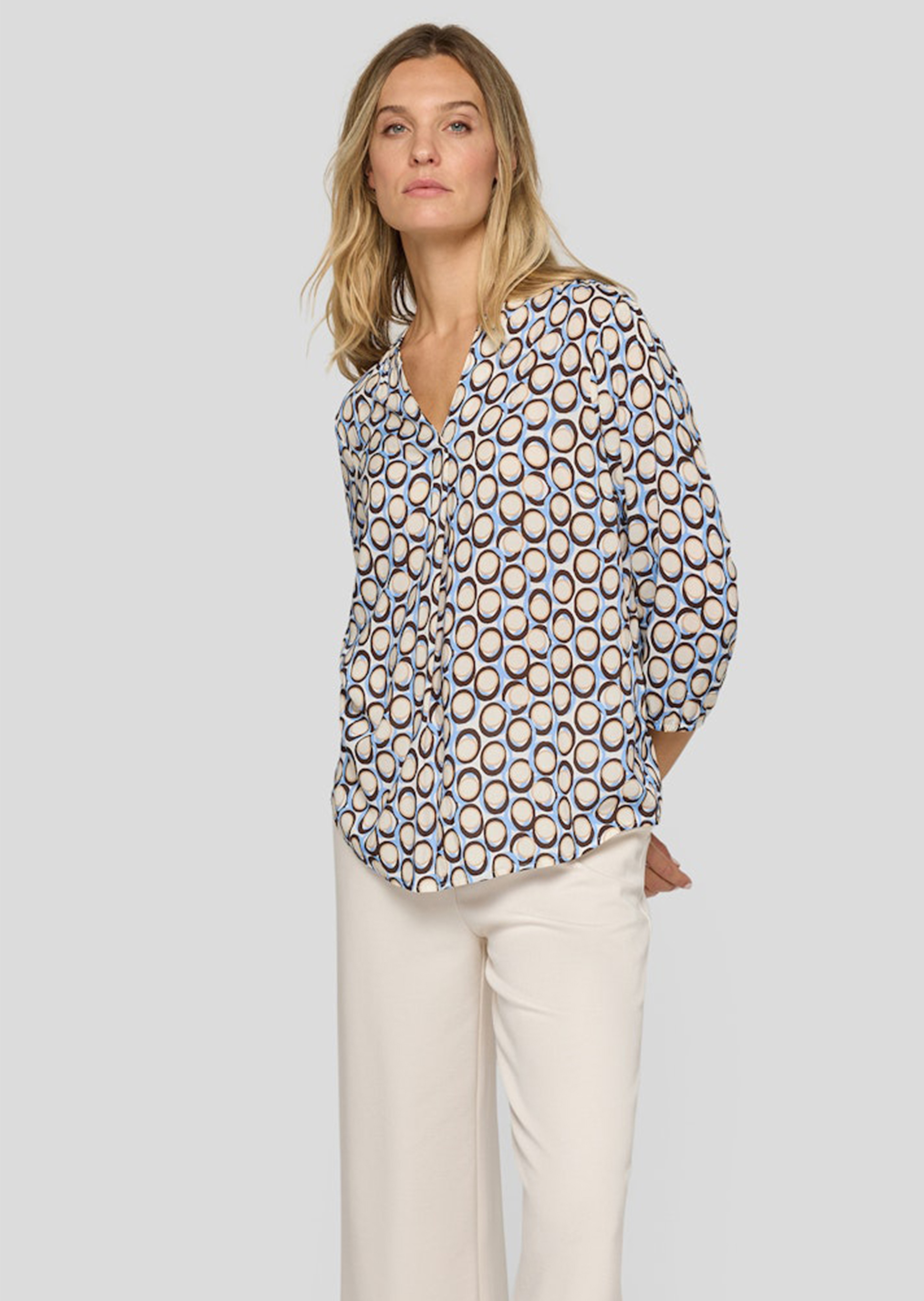 Tuniek van pure viscose met grafische print