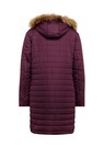 Manteau court à capuche et tissu fourrure thumbnail 3
