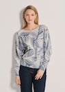 Kaschmirpullover mit Blätterprint thumbnail 1