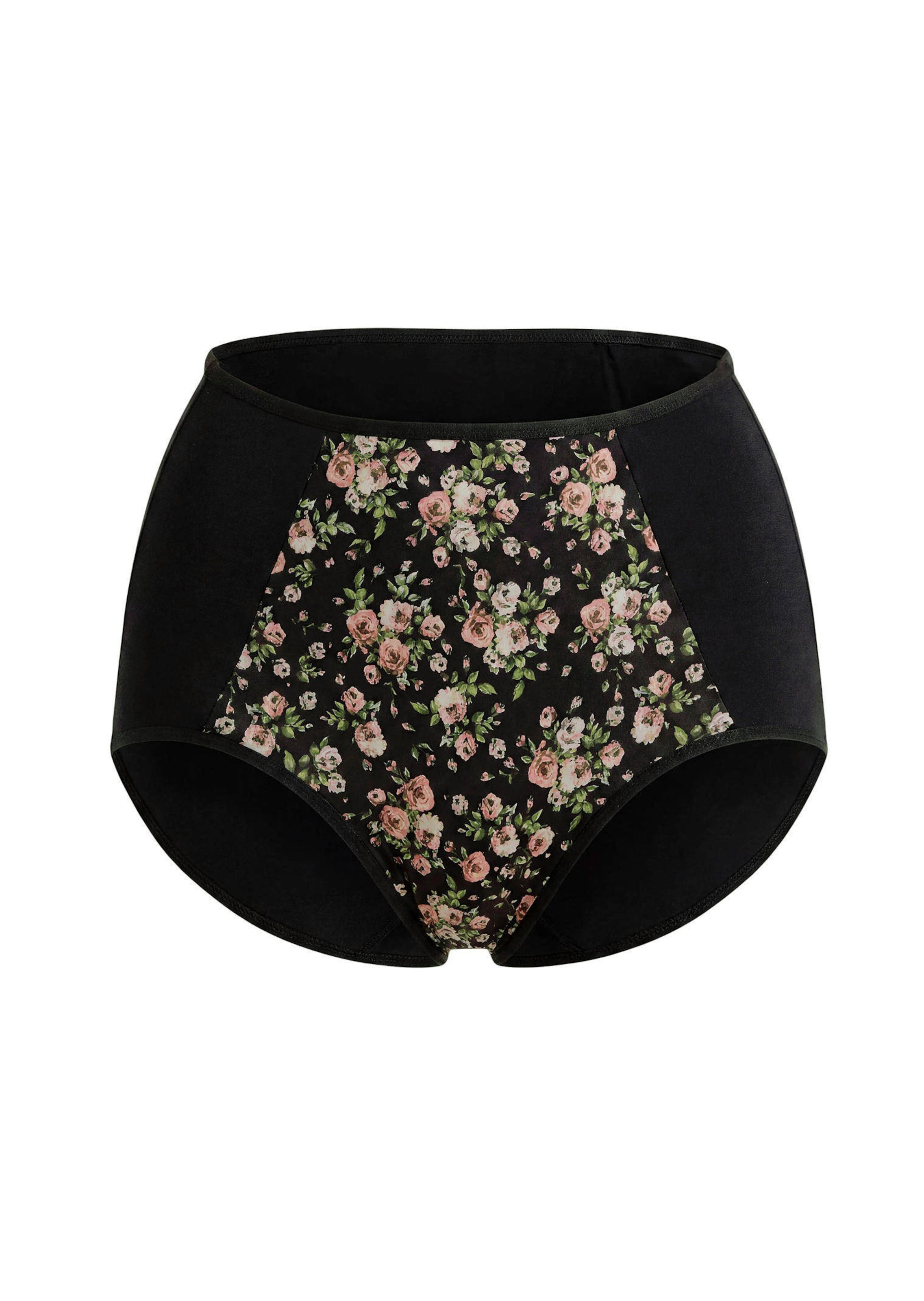 Taillenslip mit floralem Mesh-Einsatz