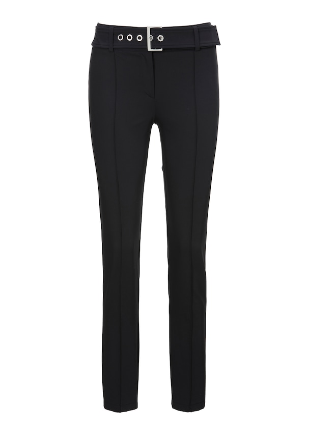 Slim-fit trousers with assembly belt