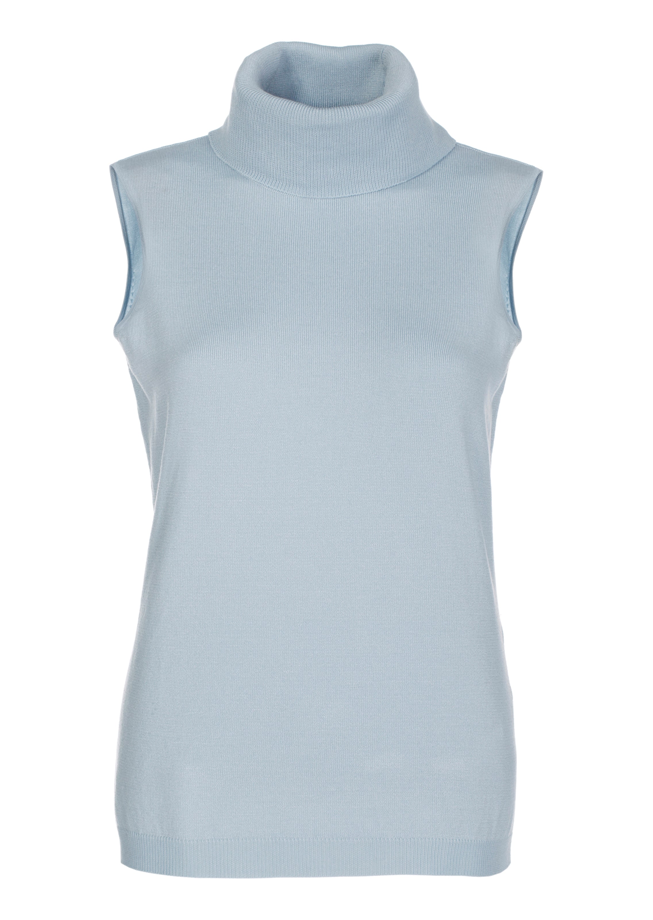 Sleeveless turtleneck jumper