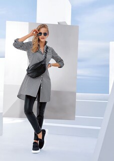 Ausgestelltes Longhemd mit Vichy-Karo thumbnail 6