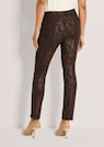Schmale Hose mit zart glänzendem Animal-Print thumbnail 3