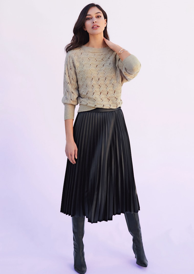 Jupe,Mini jupe plissée trapèze noire asymétrique, taille haute, mode Jupe,Mini jupe plissée trapèze noire asymétrique, taille haute, mode