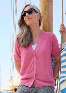 Strickjacke aus kühlem Bändchengarn thumbnail 7