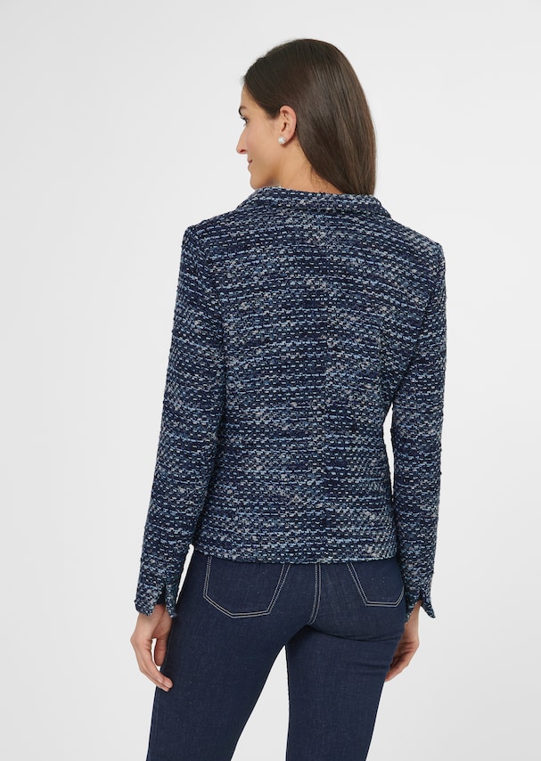 Tweed blazer with shiny yarn accent 2