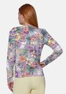 Strickjacke mit Blumendruck und Glanzstreifen thumbnail 3