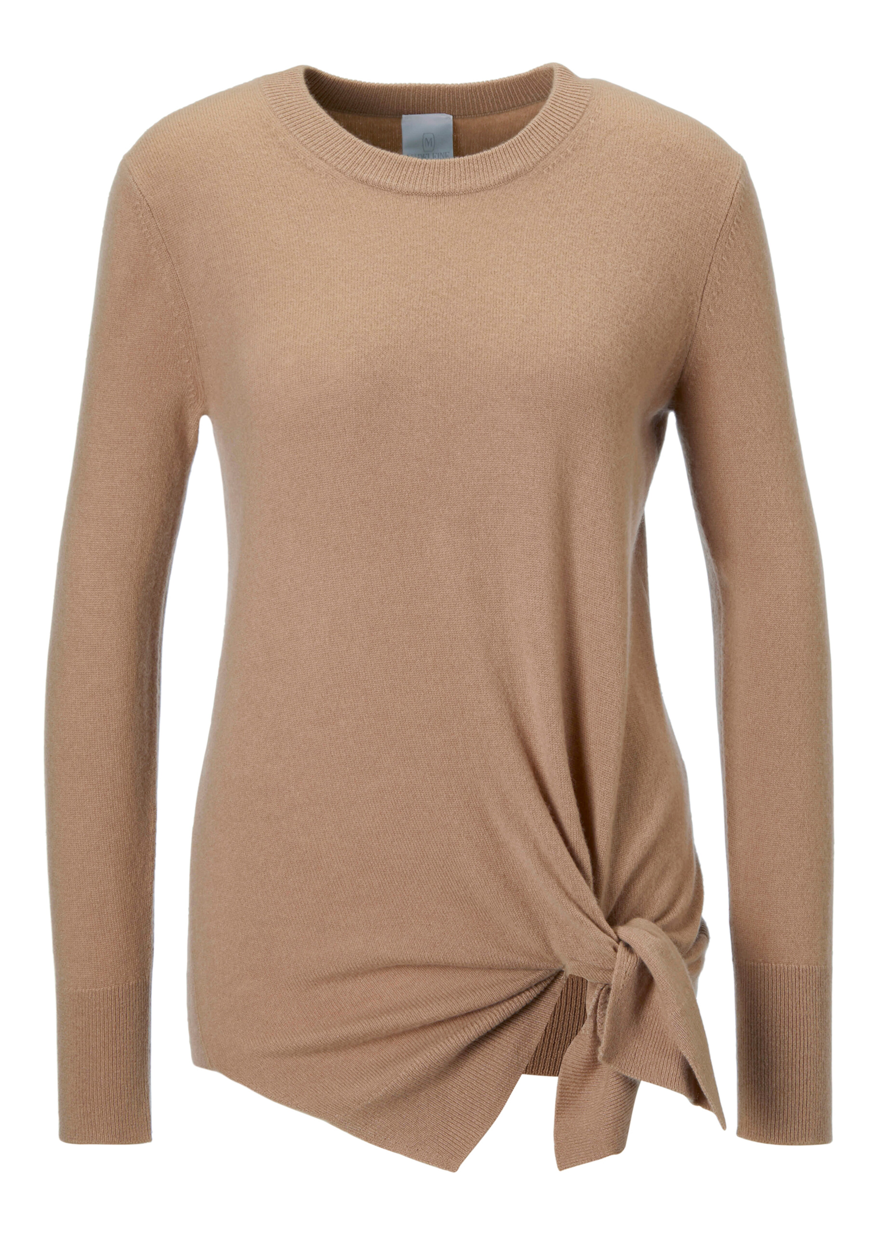 Kaschmirpullover mit Zierknoten