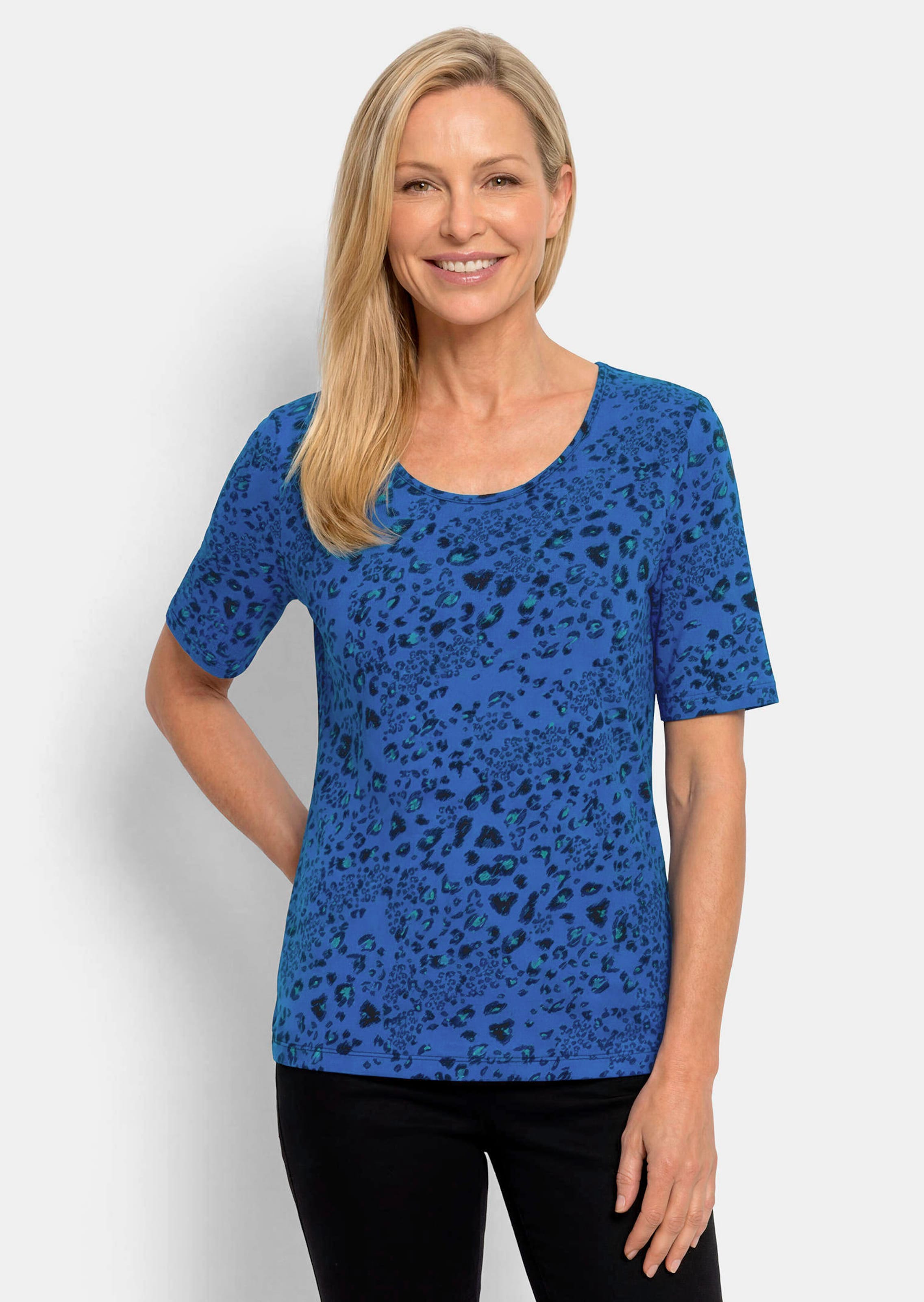 Viskoseshirt im Leo Look