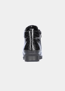 Bottines en cuir verni avec embossage crocodile thumbnail 2