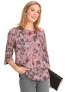 Rundhalsbluse mit edlem Druck thumbnail 1