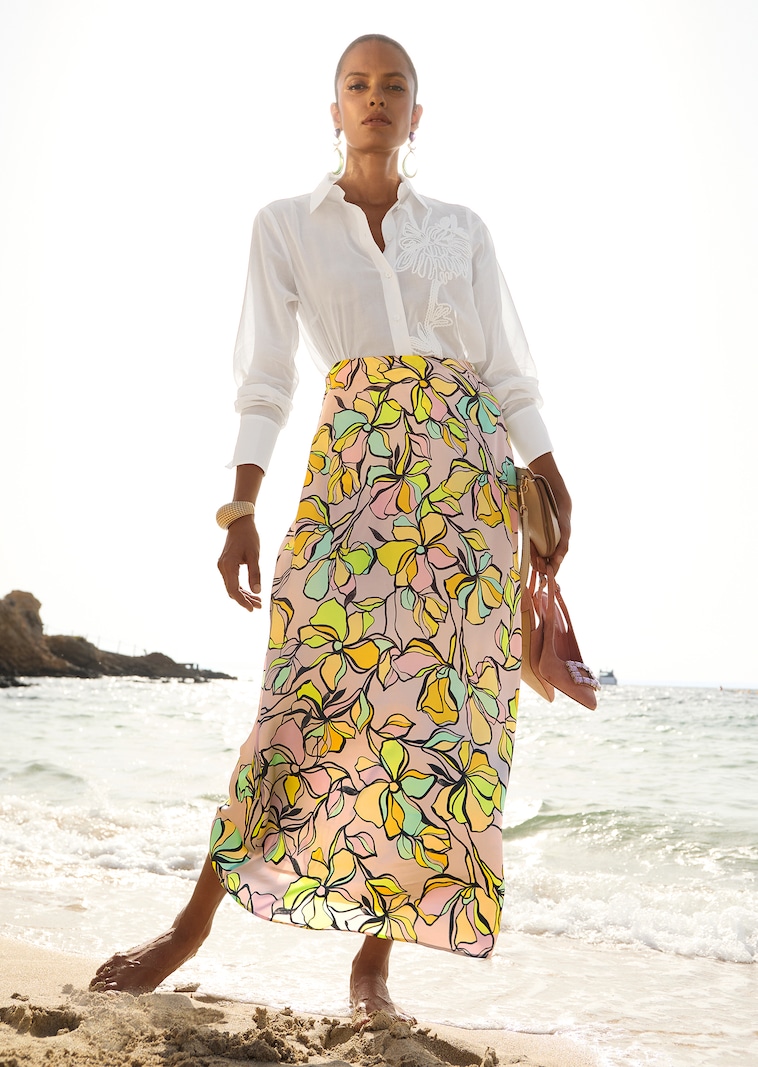 Schlanker Rock mit Unikat-Dessin