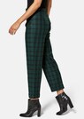 Straight checked trousers in high-waist style thumbnail 4
