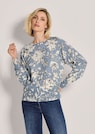 Kaschmirpullover mit Allover-Blütenprint thumbnail 1