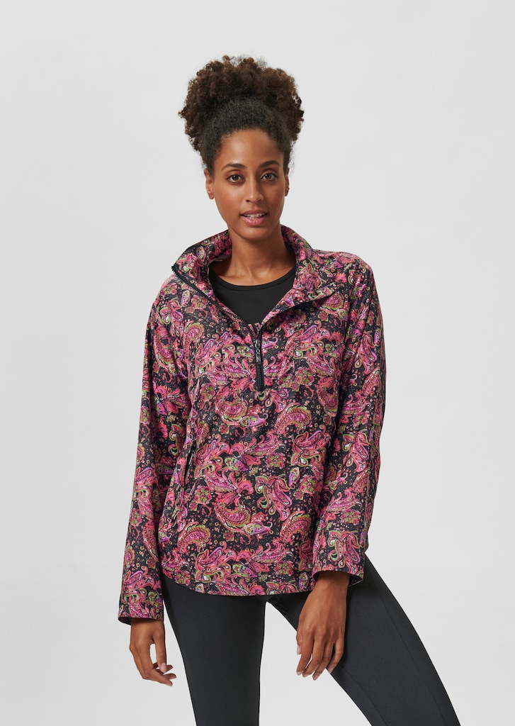 Troyer-style jacket with paisley print