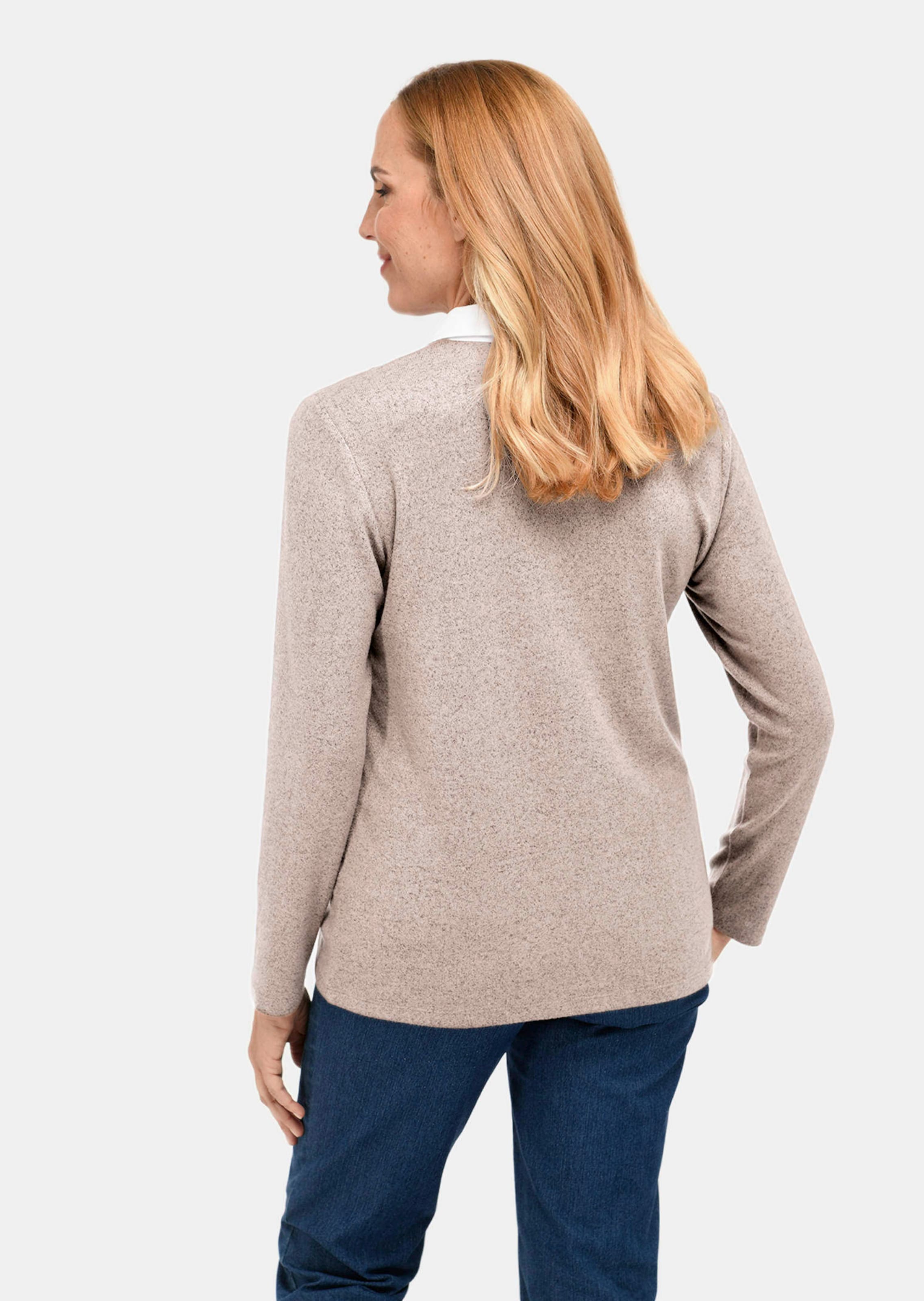 Polo chaud avec intérieur moelleux et col en coton - beige / mélangé - Gr. 20 de Goldner Fashion