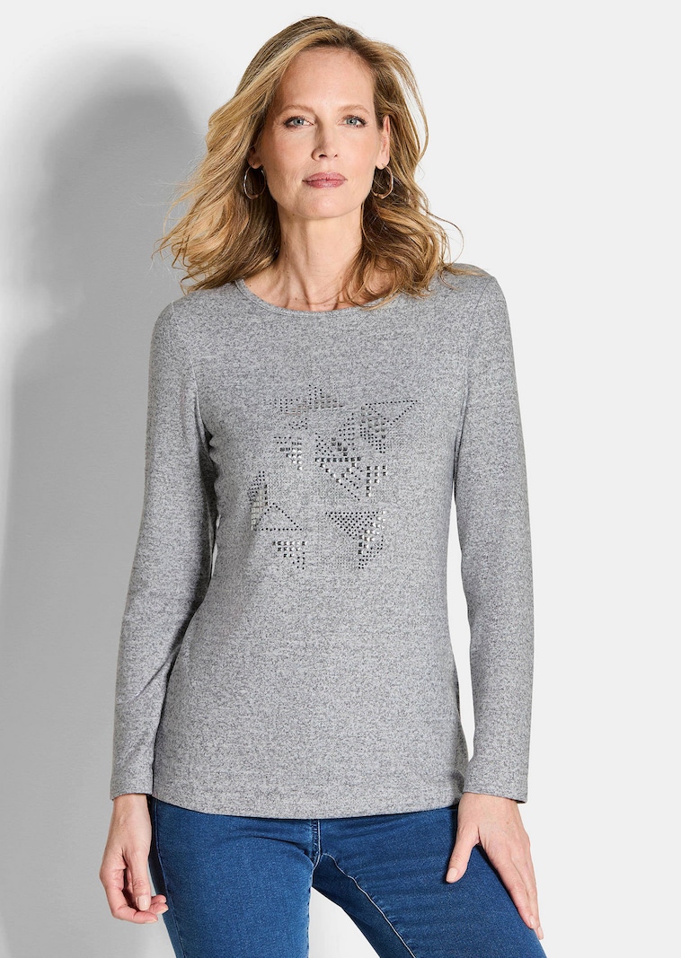 Langarmshirt mit U-Boot Ausschnitt