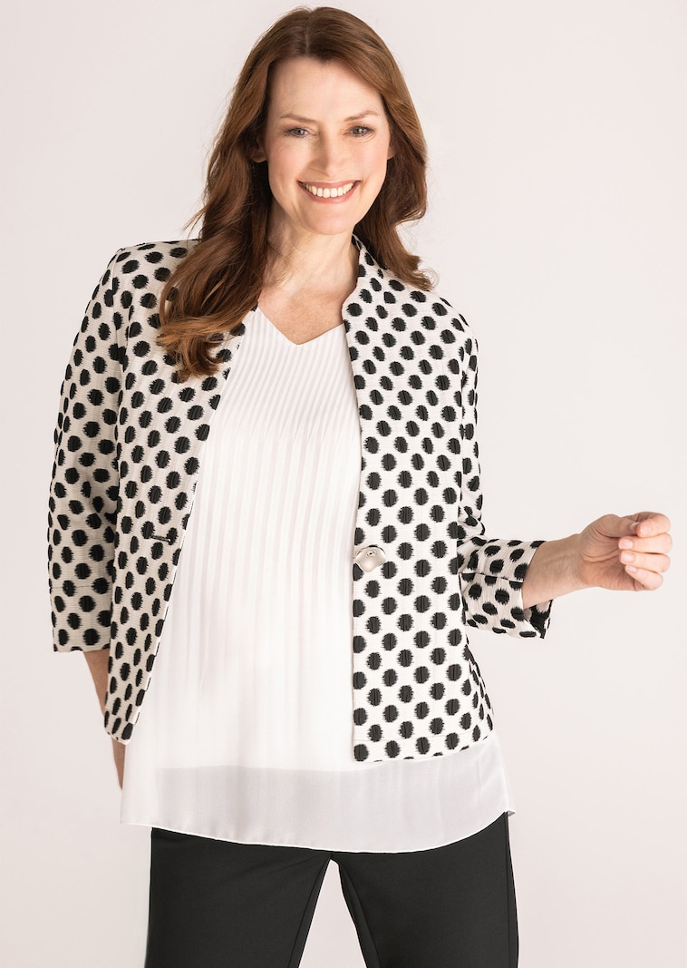 Blazer aus strukturierter Jacquard-Ware