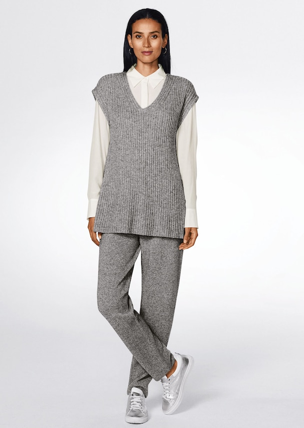 Elegant knitted trousers made from high-quality Milano knitwear