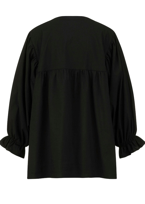 Popelinebluse mit Stehkragen 6