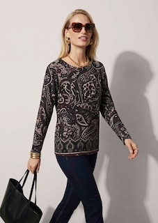 Sweatshirt met paisleyprint en vleermuismouwen thumbnail 4