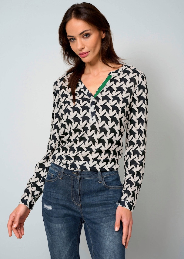 Bluse mit V-Ausschnitt