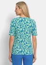 Shirt van viscose met bladerdessin thumbnail 3