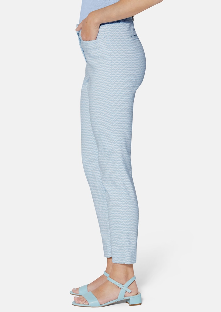 Stretch trousers with jacquard pattern 3