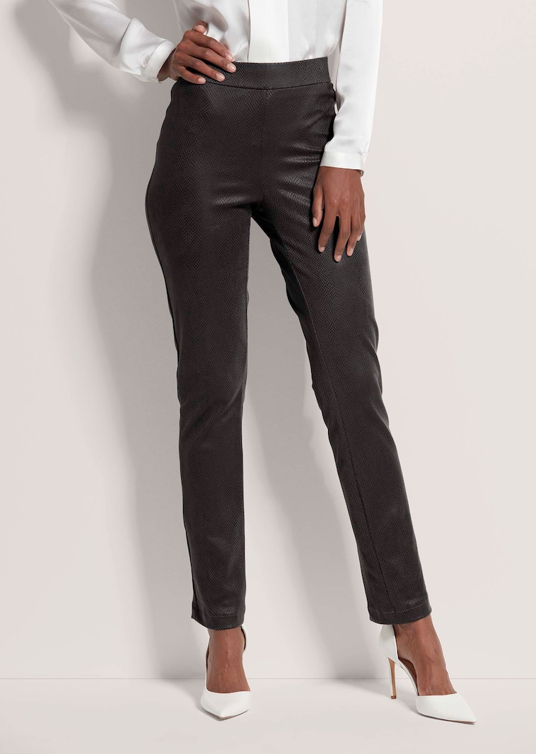 Stretch-Hose mit Snake-Print