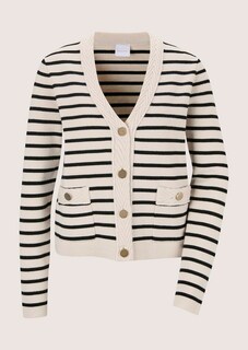 Strickjacke mit Streifen und Schmuckknöpfen thumbnail 6