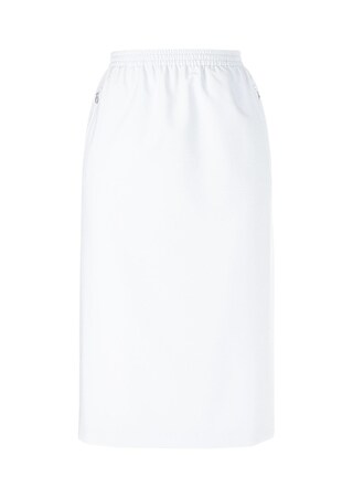 wit Kreukvrije rok met elastische tailleband