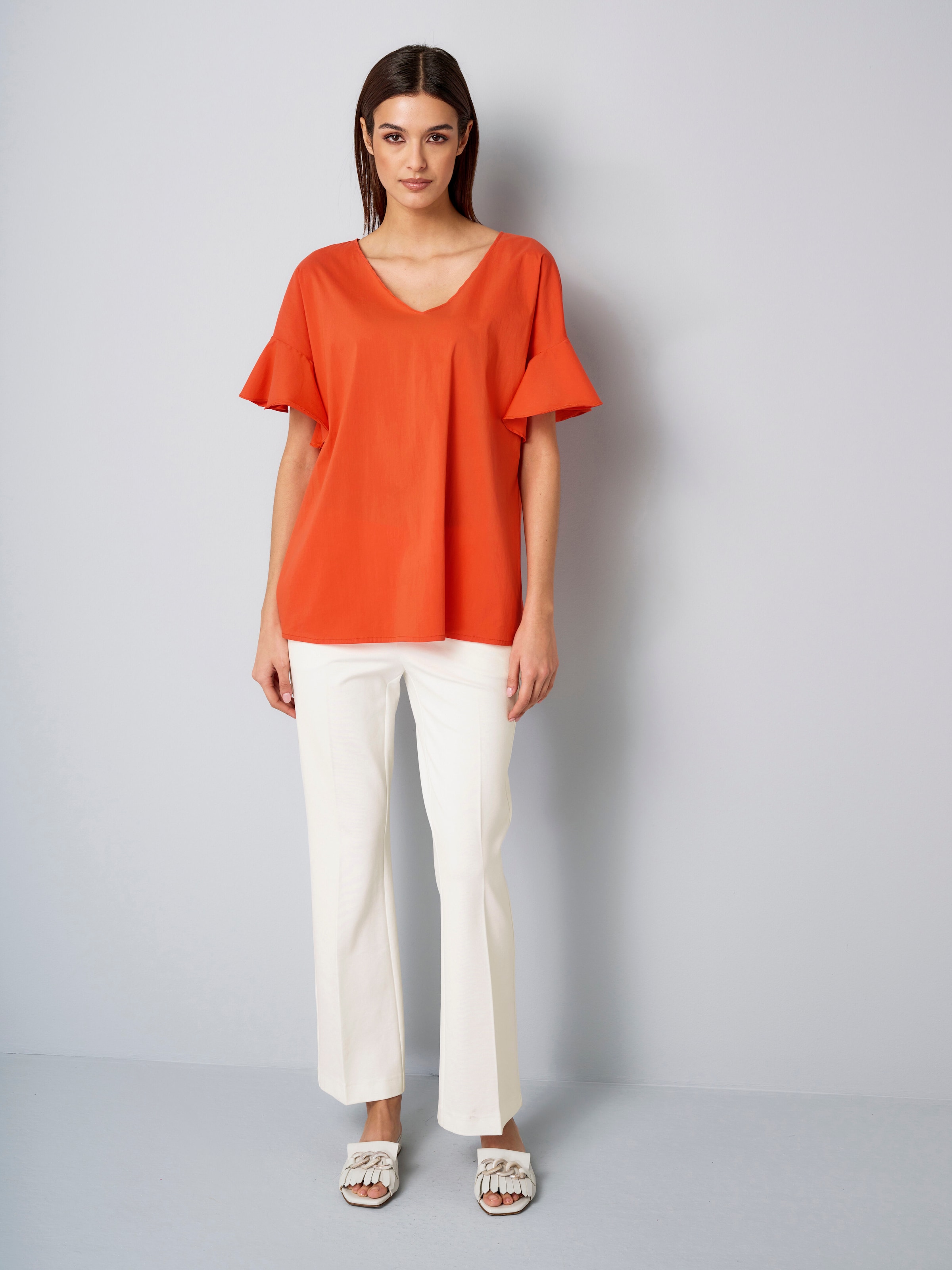 Bluse mit V-Ausschnitt