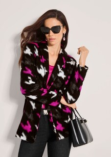 Verschlusslose Shirtjacke mit Hahnentrittmuster thumbnail 4