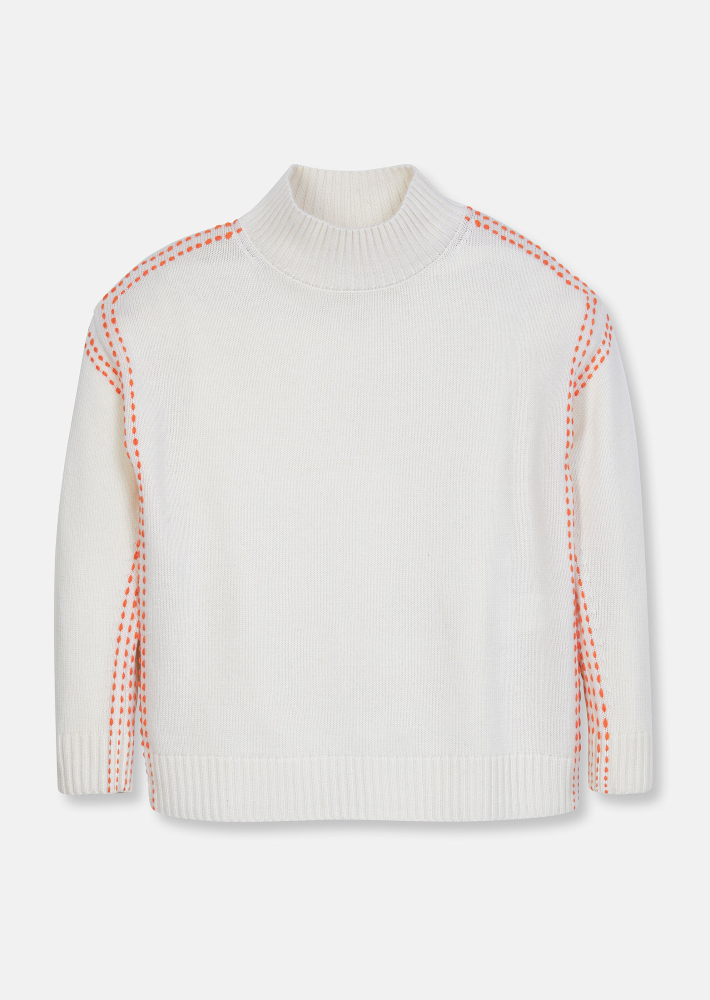 Strickpullover mit Stehkragen