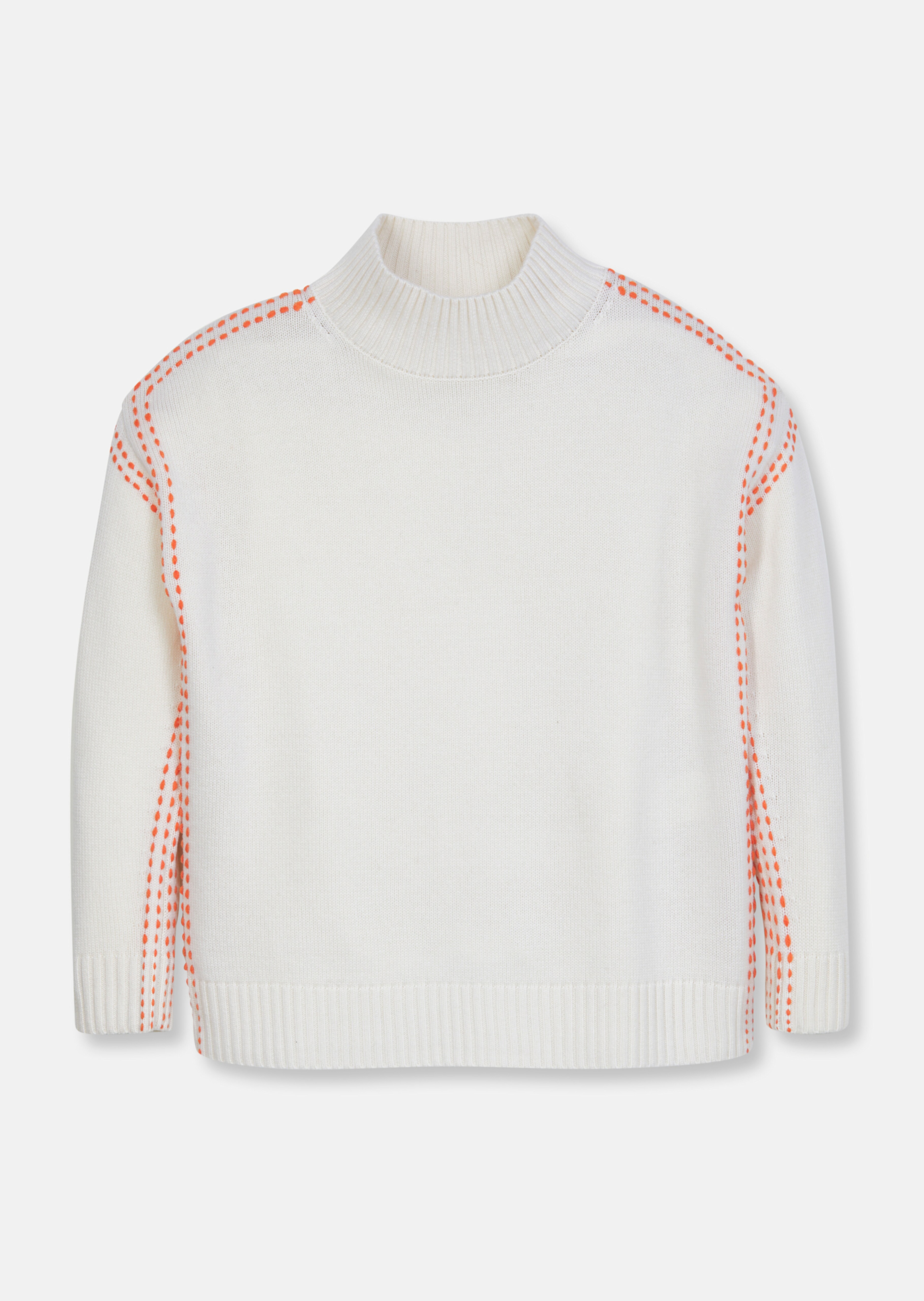 Strickpullover mit Stehkragen