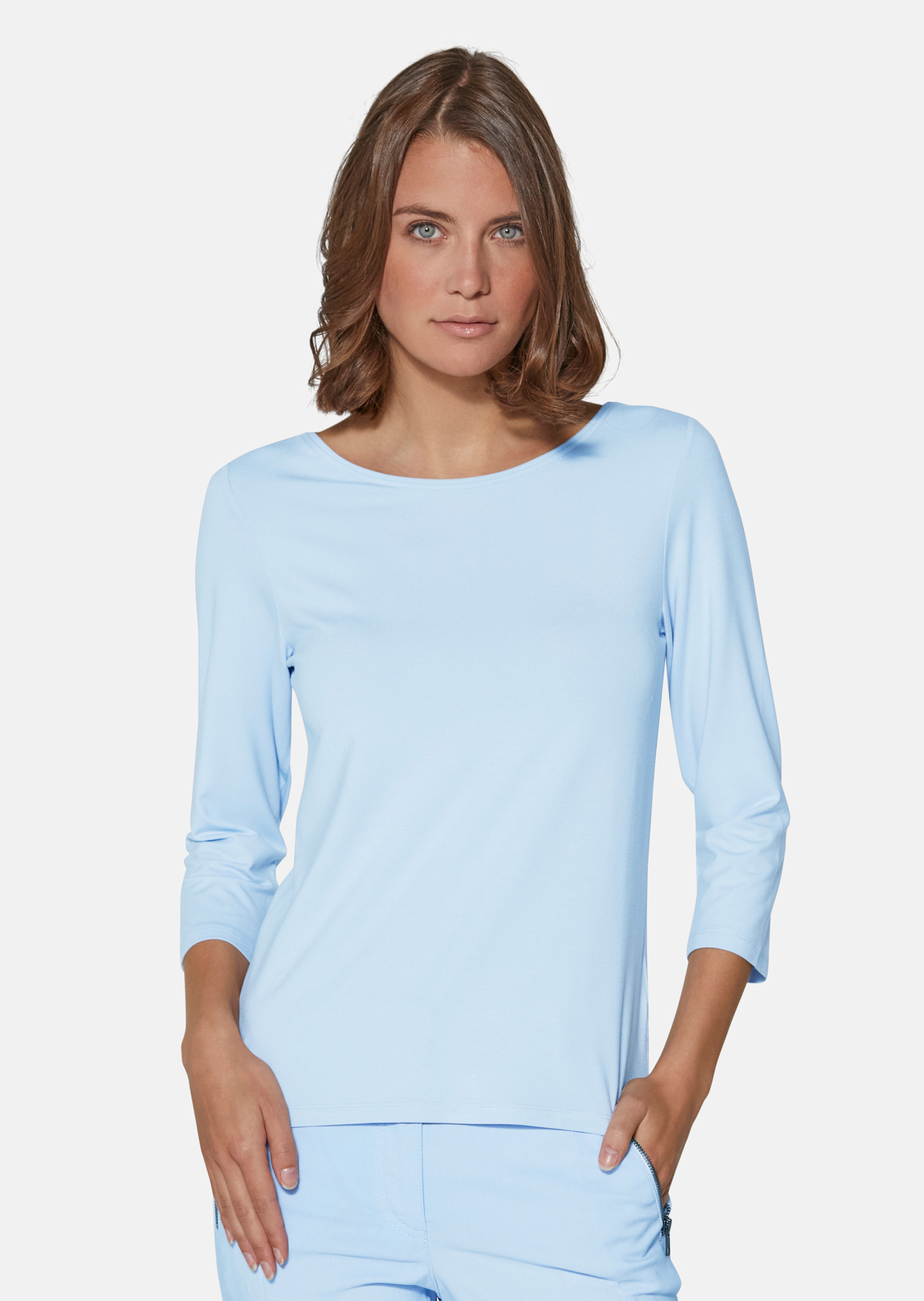 Top with boat neckline