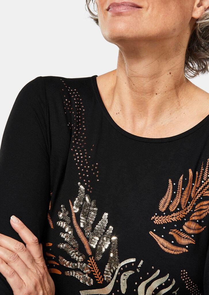 Druckshirt mit leichtem Glanz