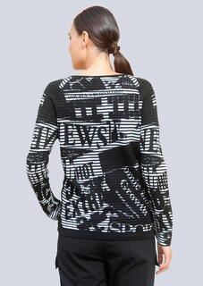 Druckpullover mit modischen Druckmuster thumbnail 3