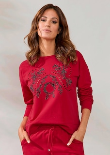 Sweatshirt mit femininer Stickerei thumbnail 5