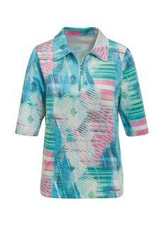 Gedessineerde pullover met polokraag van Di-Strick thumbnail 6