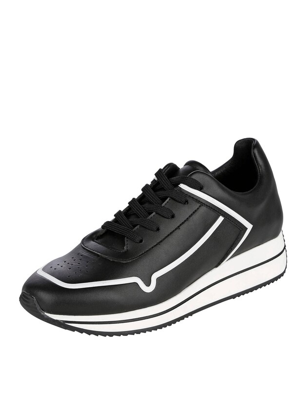 Sneaker mit einperforierten Markeninitialien