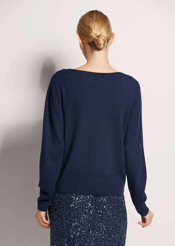 Rundhals-Pullover mit Glanz-Effekt 2