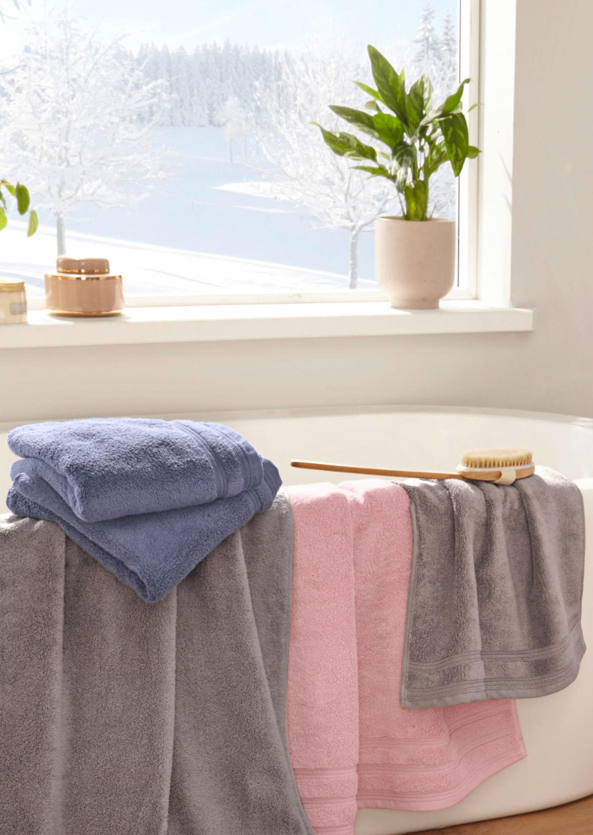 Série de linge en tissu éponge - marine - Gr. 1x 70 x 140 cm de Goldner Fashion