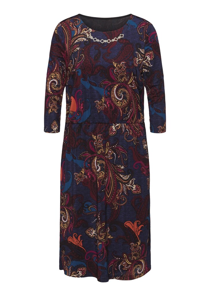 Stretchbequemes Kleid mit edlem Druck