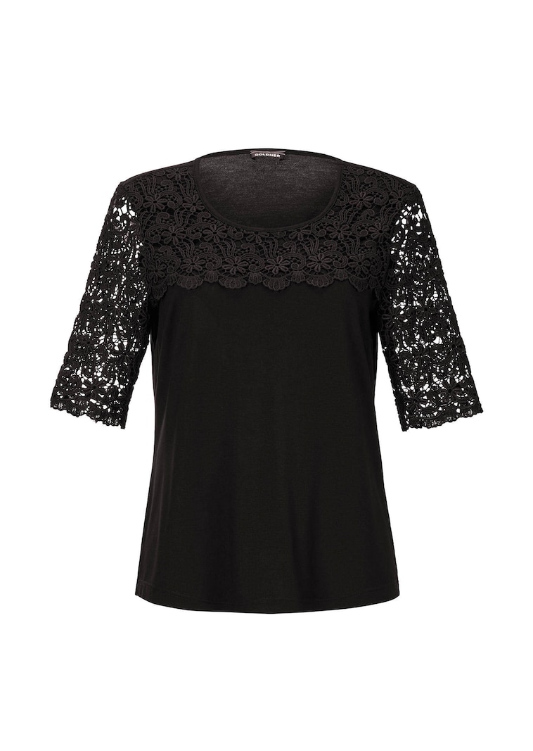 T-shirt avec dentelle du plus bel effet