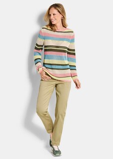 Ringelpullover mit Lochmuster thumbnail 2