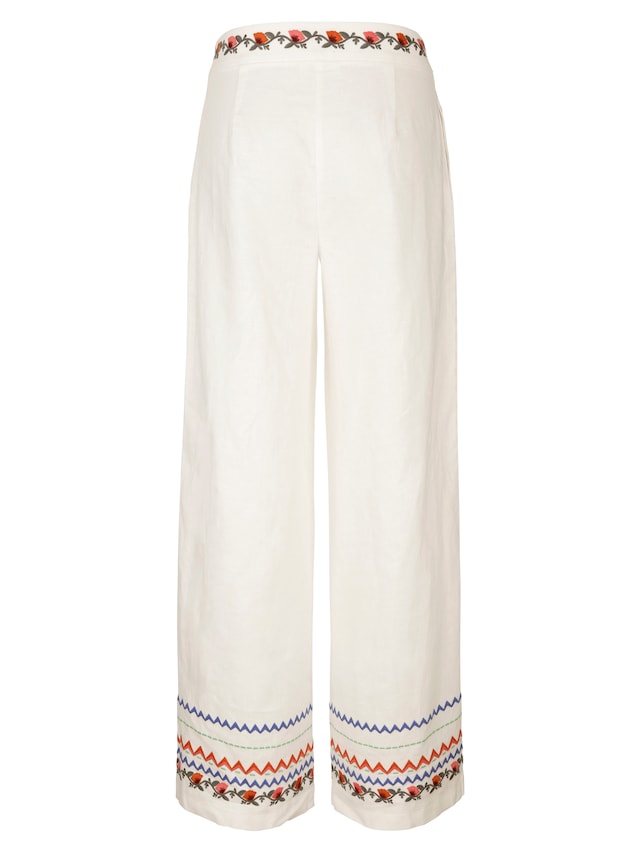 Strandhose mit bunter Stickerei 5